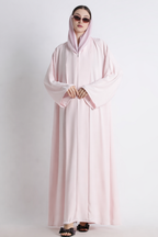 Baby Pink Kimono Abaya – Premium Korean Nida Soft Elegant Abaya