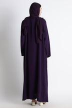Purple Kimono Abaya – Premium Korean Nida Elegant Minimal Abaya