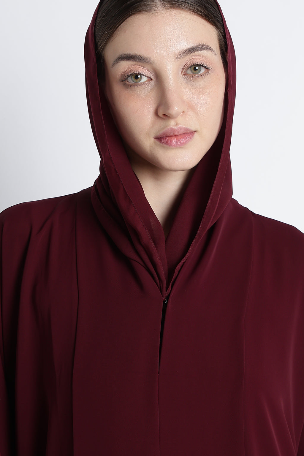 Maroon Kimono Abaya – Premium Korean Nida Minimal Elegant Abaya