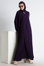 Purple Kimono Abaya – Premium Korean Nida Elegant Minimal Abaya