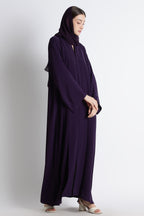 Purple Kimono Abaya – Premium Korean Nida Elegant Minimal Abaya