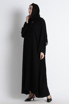 Black Kimono Abaya – Premium Korean Nida Minimal Elegant Abaya