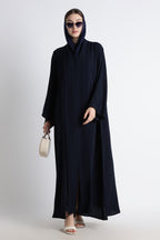 Navy Blue Kimono Abaya – Premium Korean Nida Elegant Minimal Abaya