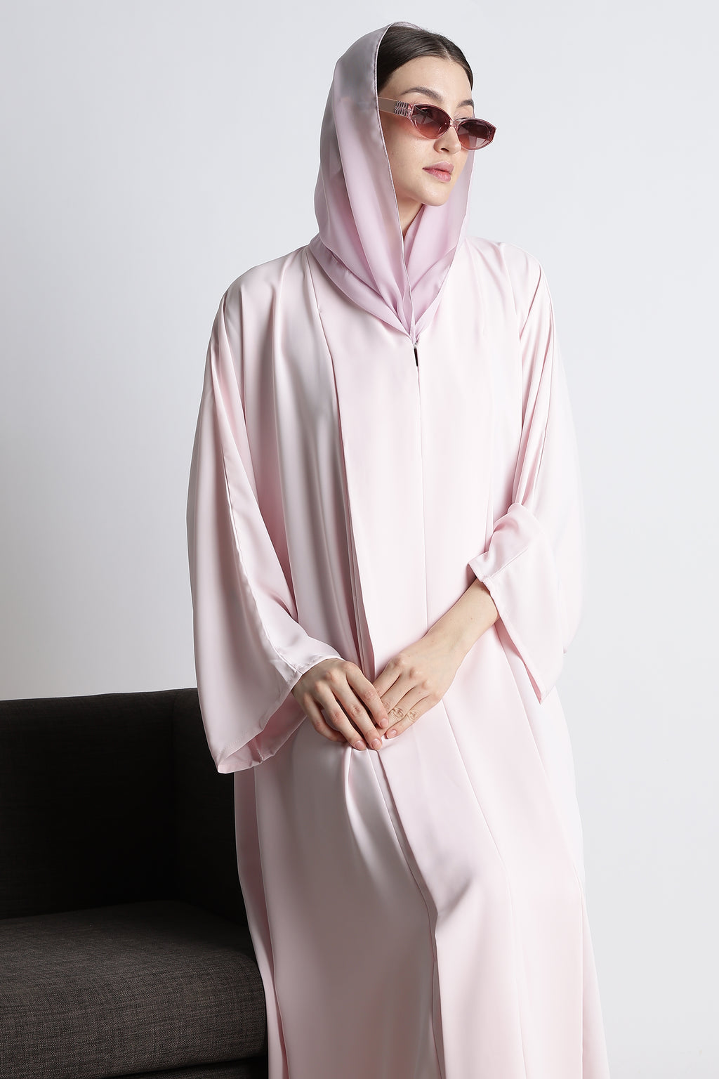 Baby Pink Kimono Abaya – Premium Korean Nida Soft Elegant Abaya