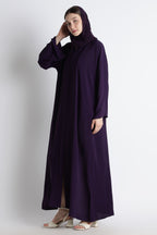 Purple Kimono Abaya – Premium Korean Nida Elegant Minimal Abaya