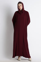 Maroon Kimono Abaya – Premium Korean Nida Minimal Elegant Abaya