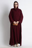 Maroon Kimono Abaya – Premium Korean Nida Minimal Elegant Abaya