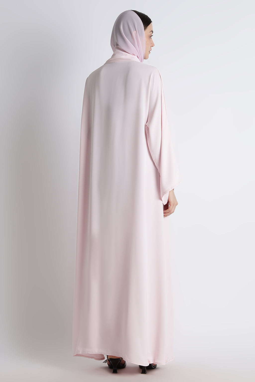 Baby Pink Kimono Abaya – Premium Korean Nida Soft Elegant Abaya