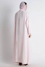 Baby Pink Kimono Abaya – Premium Korean Nida Soft Elegant Abaya